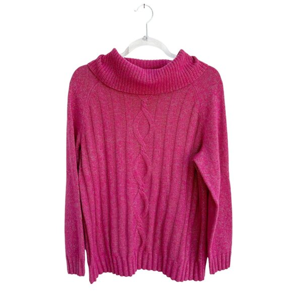 Talbots Womens Sweater Merino Wool Visit > Cowl Neck Pink - size Large - Picture 10 of 10